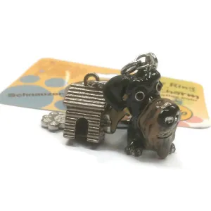 Schnauzer dog breed 3D keyring
