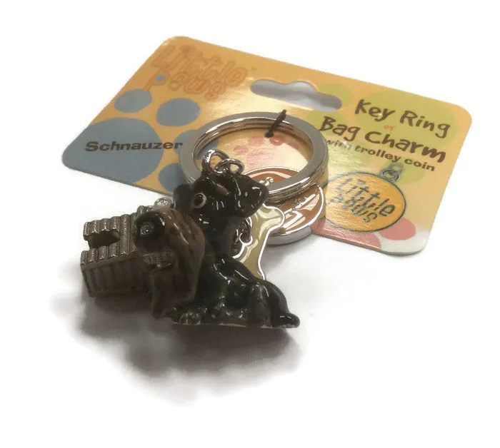 Schnauzer dog breed 3D keyring