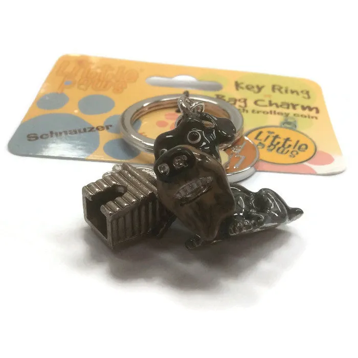 Schnauzer dog breed 3D keyring