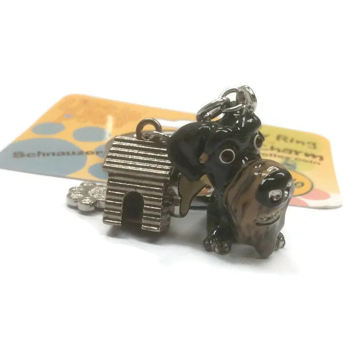 Schnauzer dog breed 3D keyring