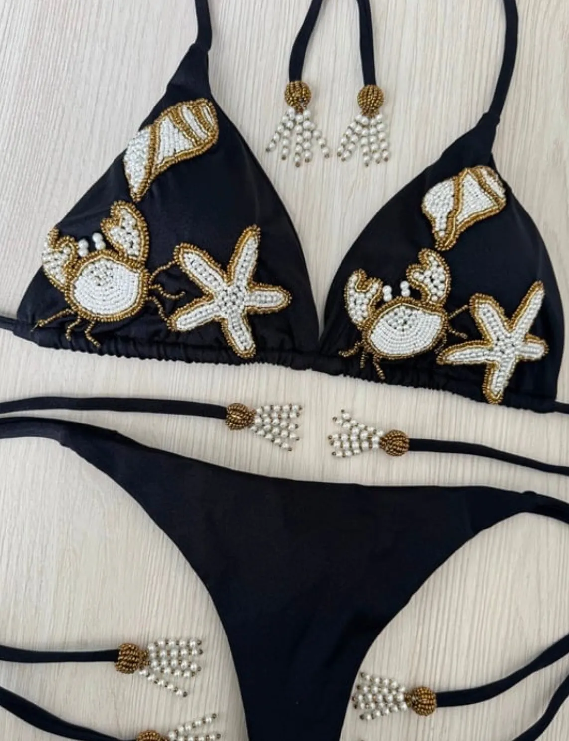Sea Lover Handmade Beaded Bikini Set