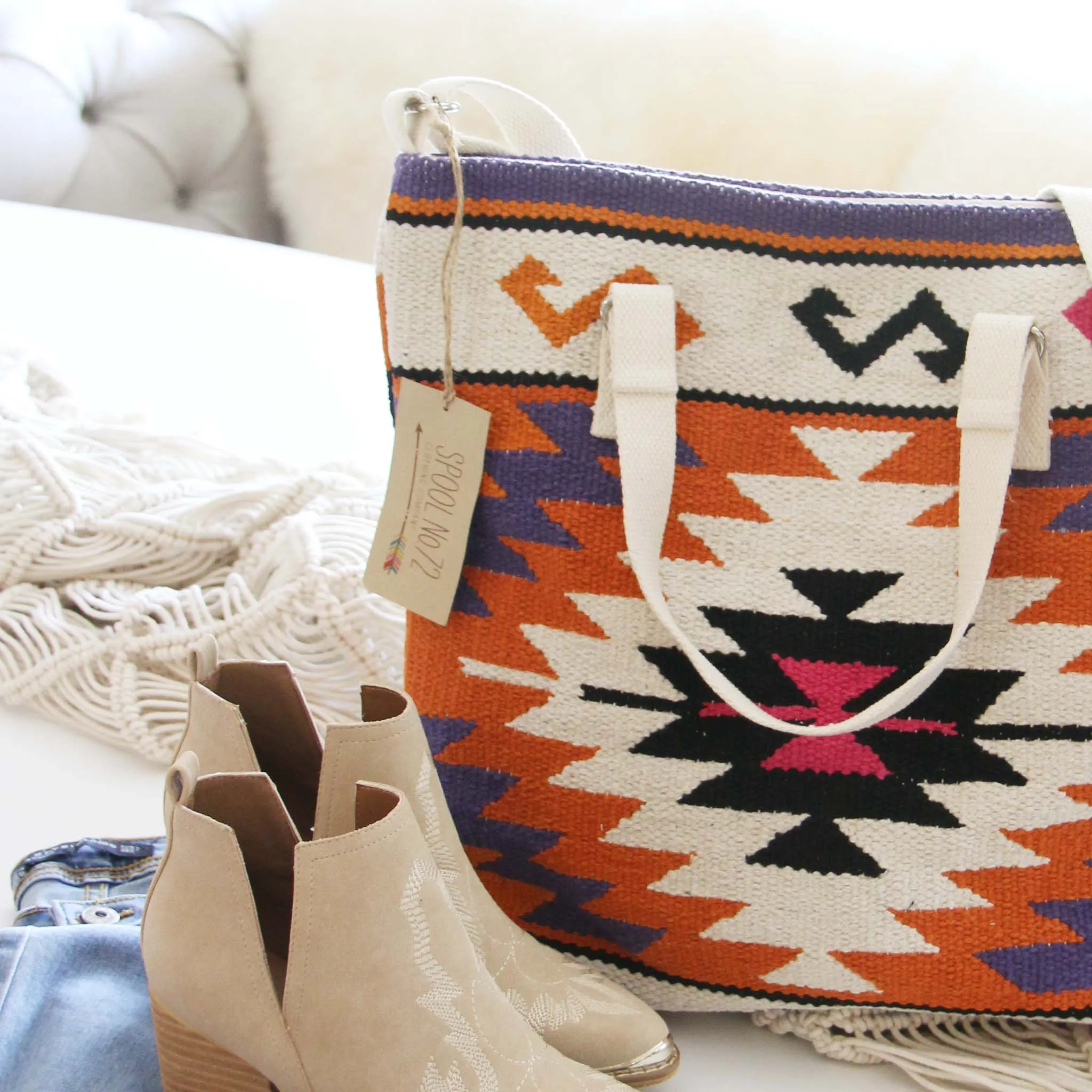 Serape Rose Tote