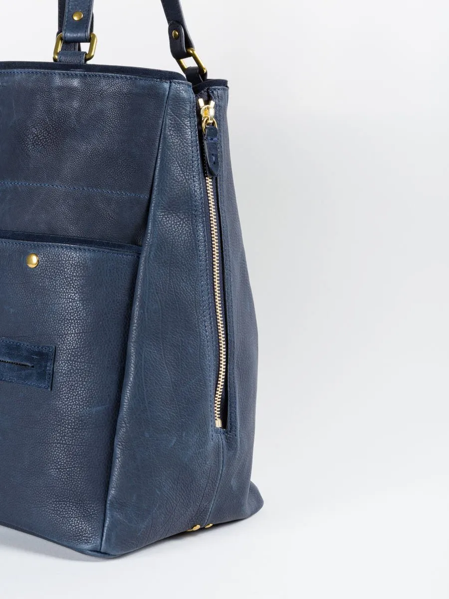serge tote - navy