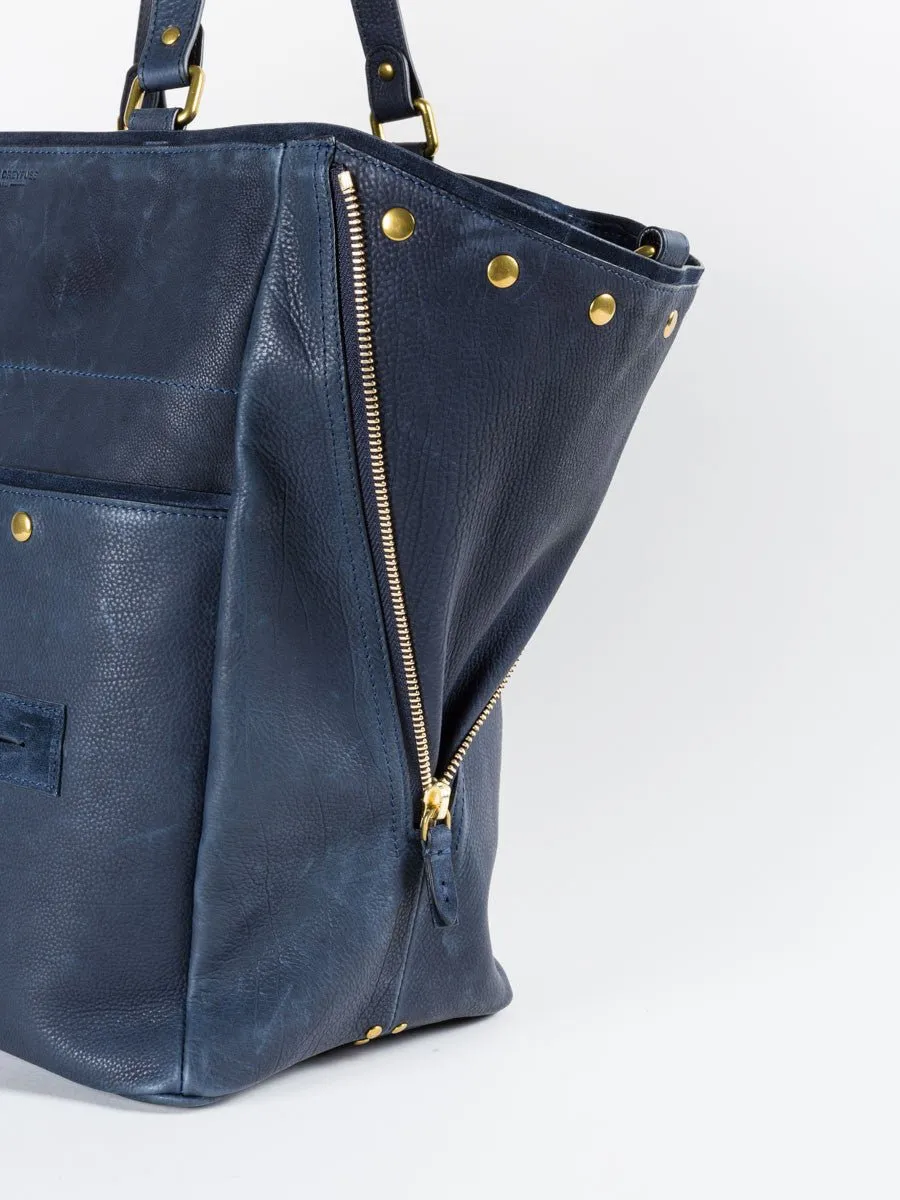 serge tote - navy