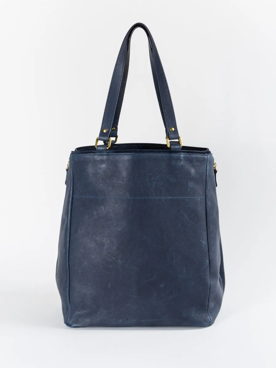 serge tote - navy