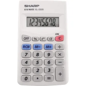 Sharp Calculators EL-233SB 8-Digit Pocket Calculator