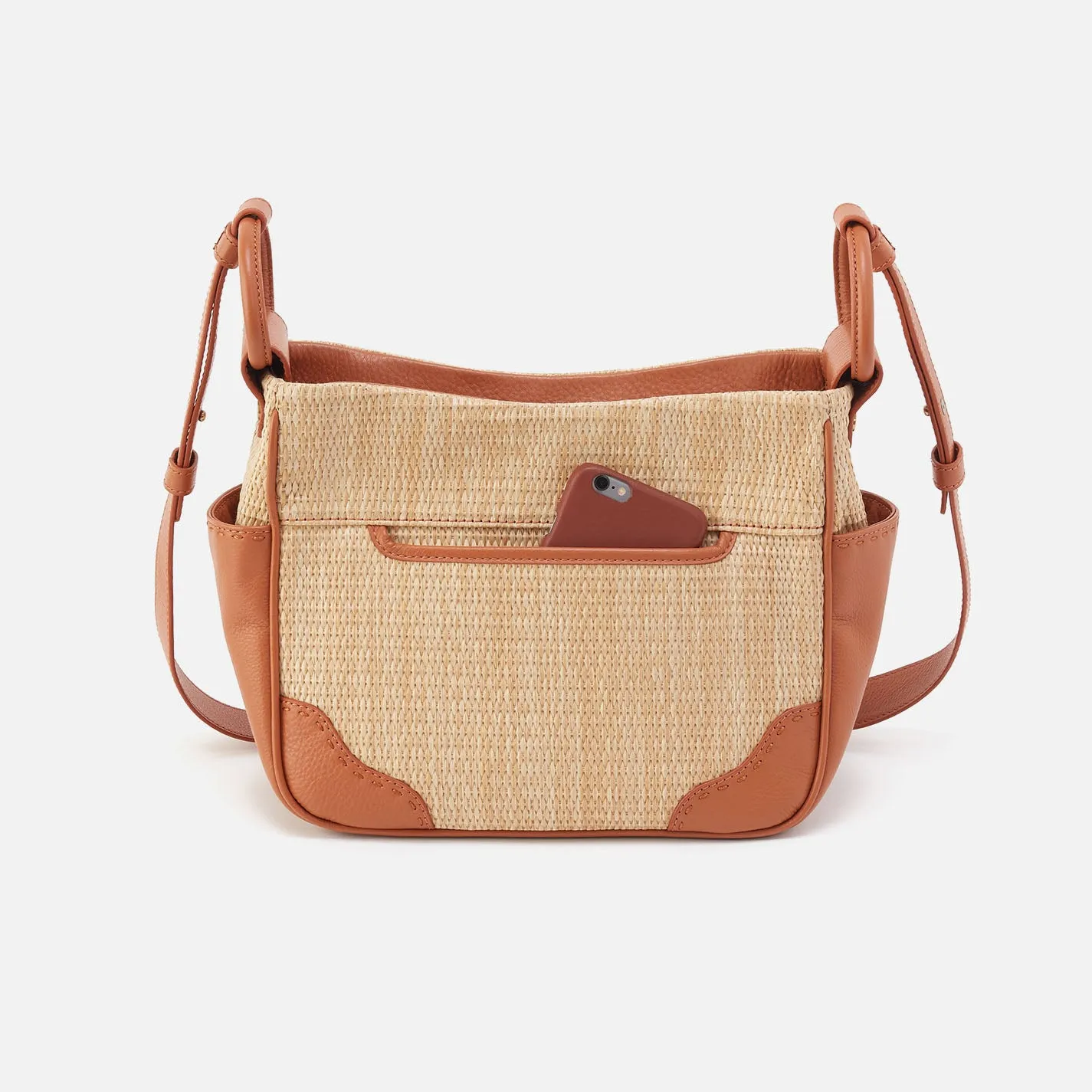 Sheila Crossbody In Woven Straw - Natural Straw
