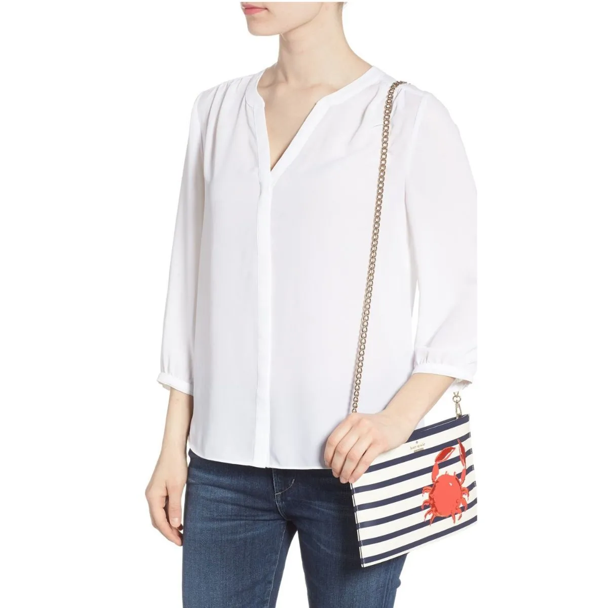 Shore Thing Crab Stripe Sima Crossbody Bag