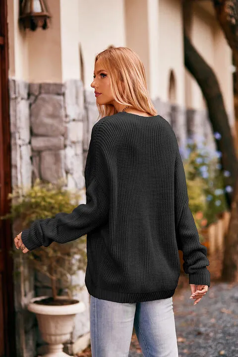 Sienna Round Neck Sweater with Pocket