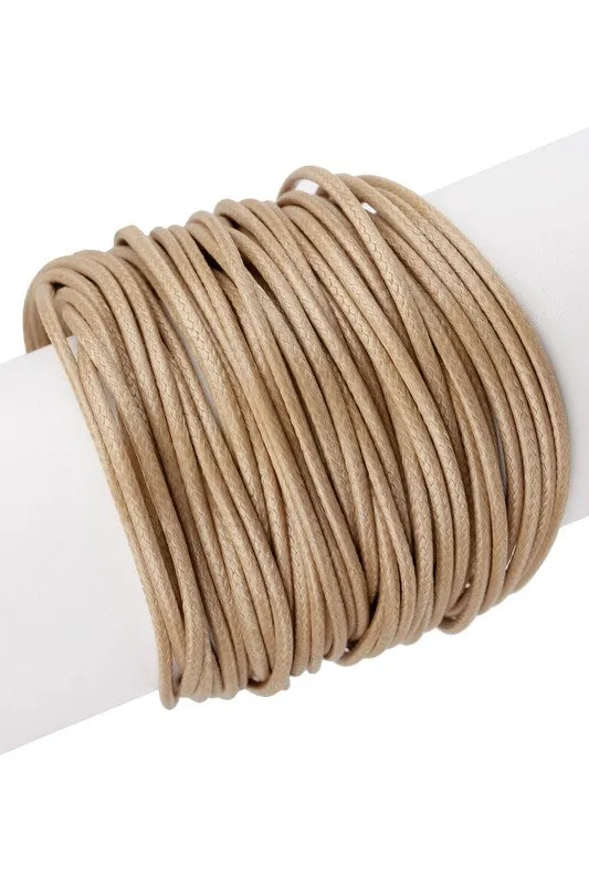 Simple Cord Leather Bracelet