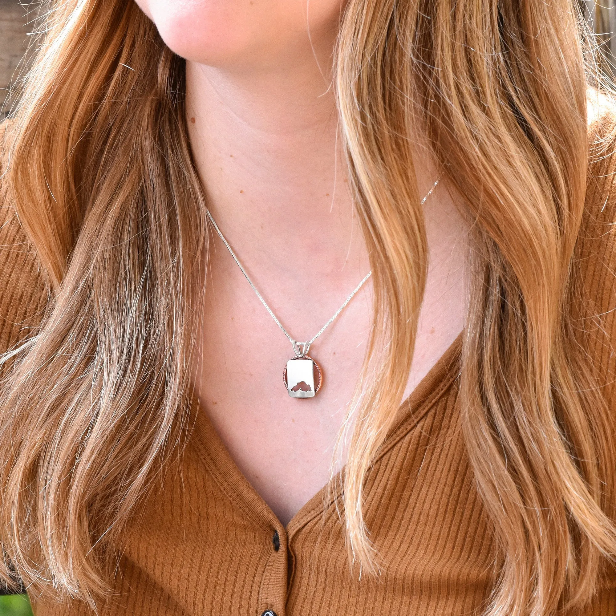 Simple Lake Superior Hoop Pendant