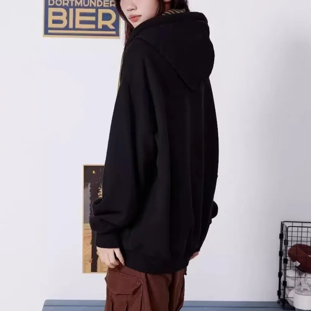 Simple Letters Plush Hoodie