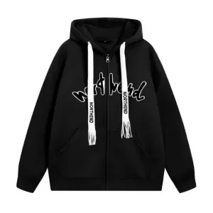 Simple Letters Plush Hoodie
