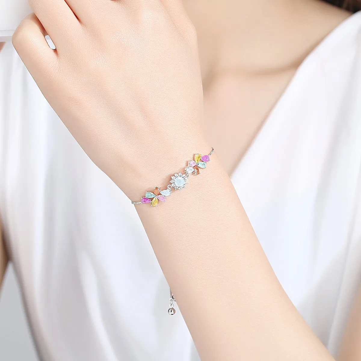 Simple Multi Color Stone Bracelet