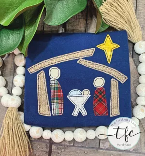 {Simple Nativity Scene} applique tee