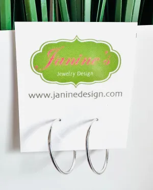 Simple Silver Hoops*