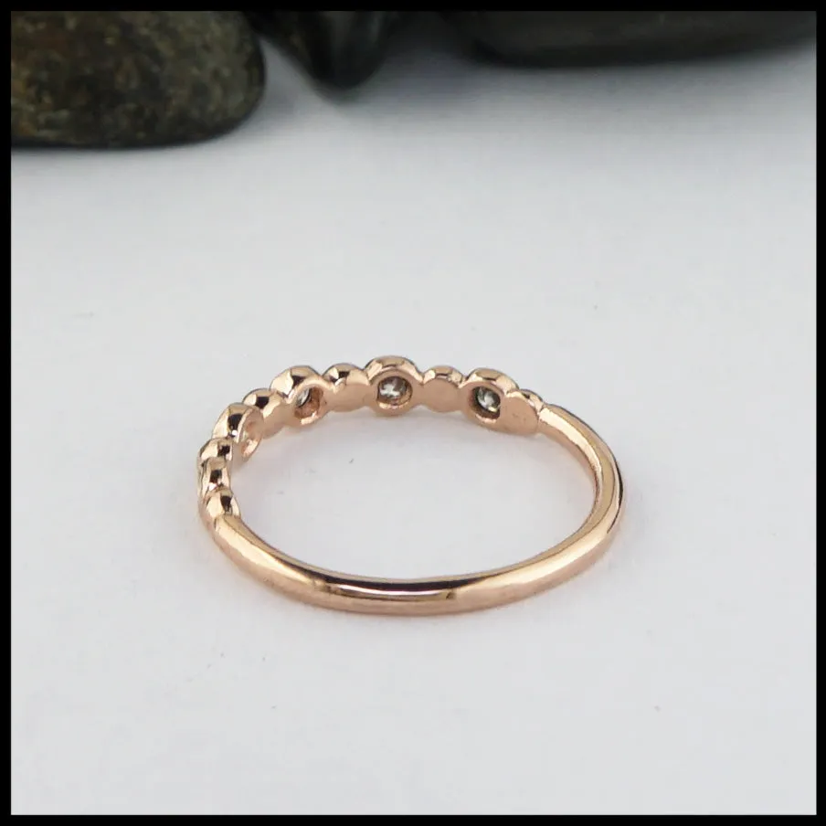 Simple Stacking Ring with Gemstones