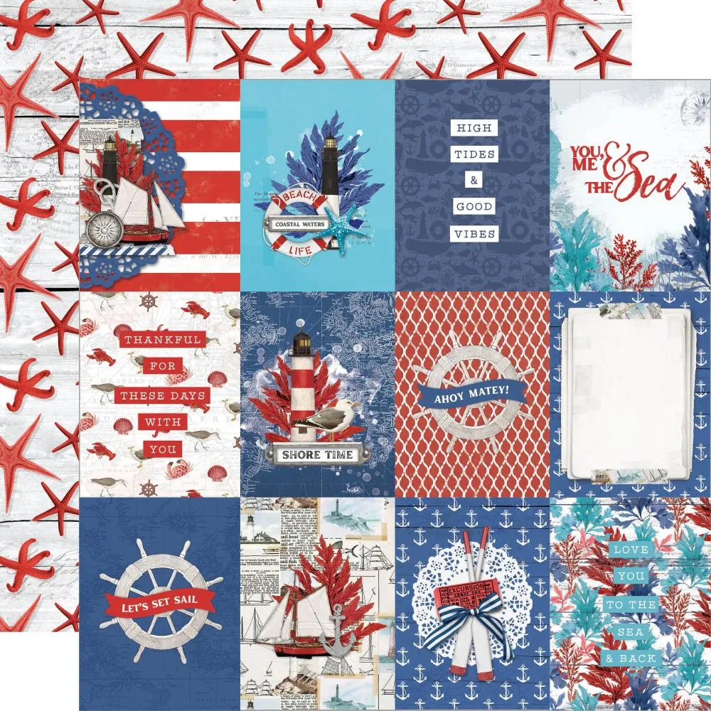 Simple Stories 12x12 [Collection ] - Simple Vintage Seas - 3x4 Elements