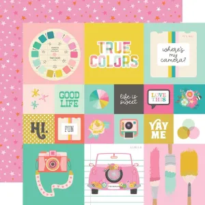 Simple Stories 12x12 [Collection ] - True Colors - 2x2 / 4x4 Elements