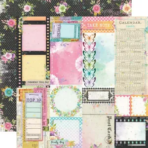Simple Stories  - 12x12 Patterned Paper, Simple Vintage Life in Bloom - Journal Elements