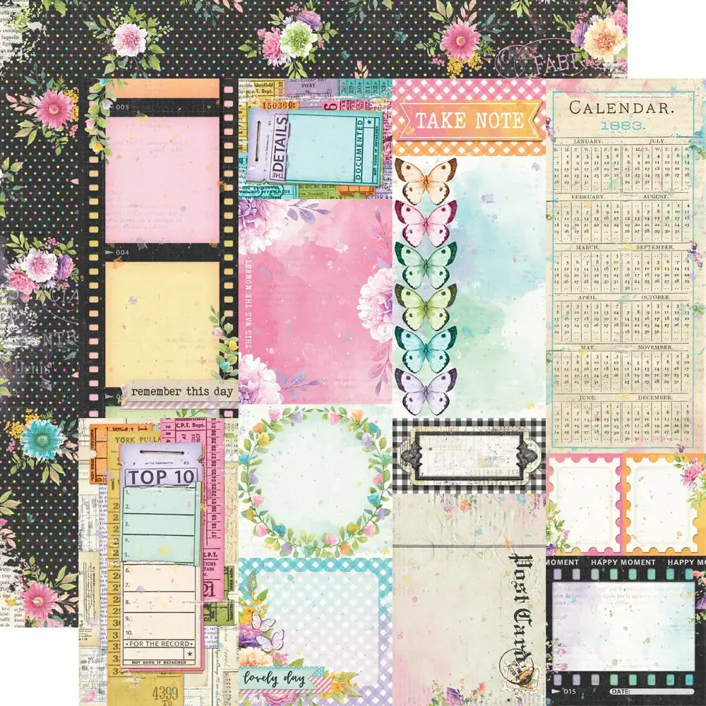 Simple Stories  - 12x12 Patterned Paper, Simple Vintage Life in Bloom - Journal Elements