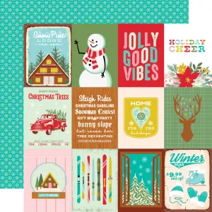 Simple Stories - Snow Pine Lodge - 12x12 Single Sheet - 3x4 Elements