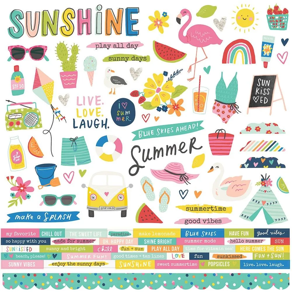 Simple Stories Stickers - [Collection] - Sunkissed
