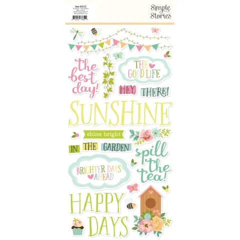 Simple Stories - Tea Garden - Foam Stickers