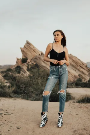 Simple Style Bodysuit Tank