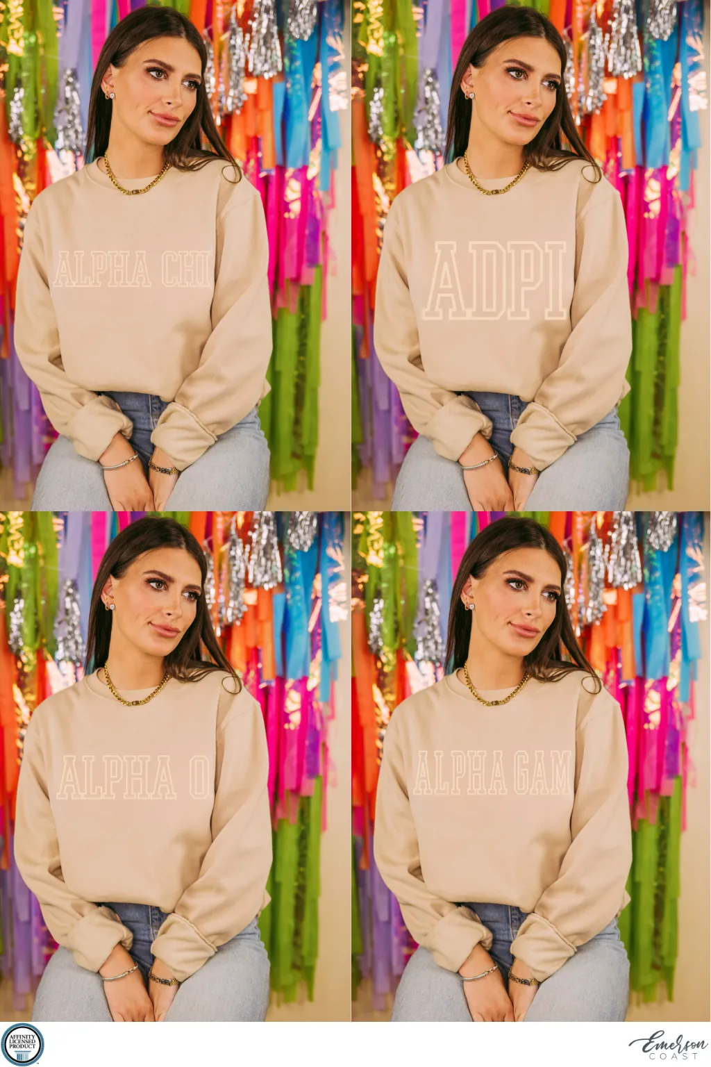 Simple Tan Outline Crewneck