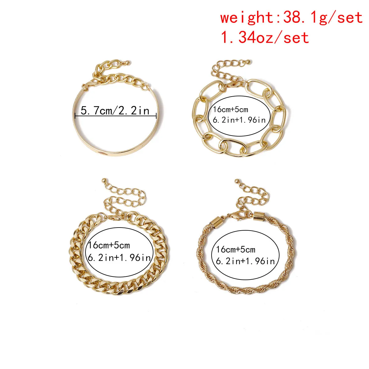 Simple thread exaggerated O-shaped suit bracelet
