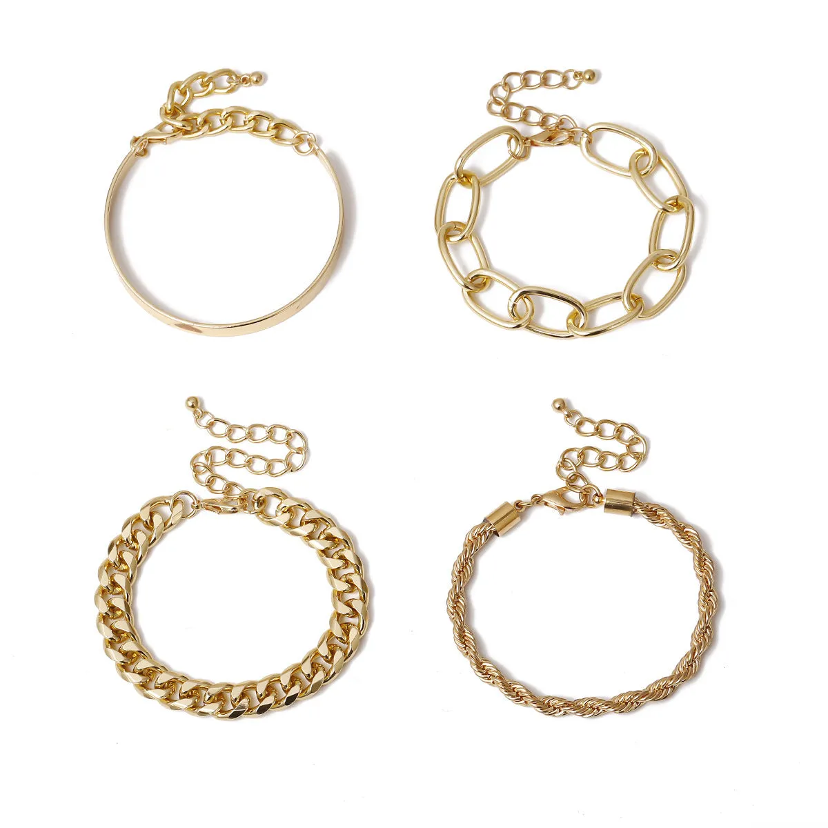 Simple thread exaggerated O-shaped suit bracelet