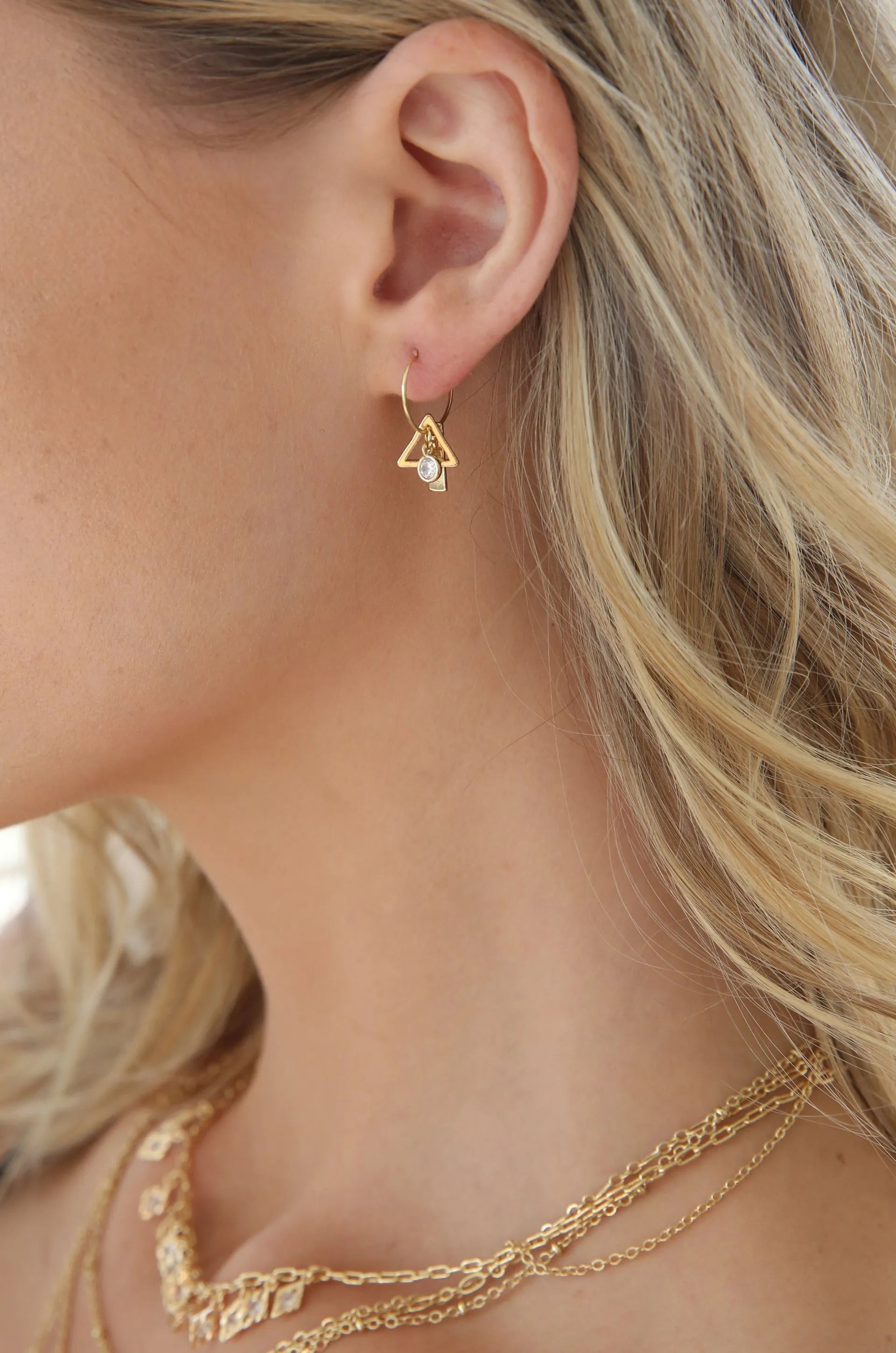 Simple Treasures Small Hoop Earring in Gold