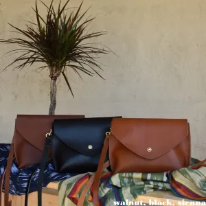 Small Leather Envelope Crossbody Purse