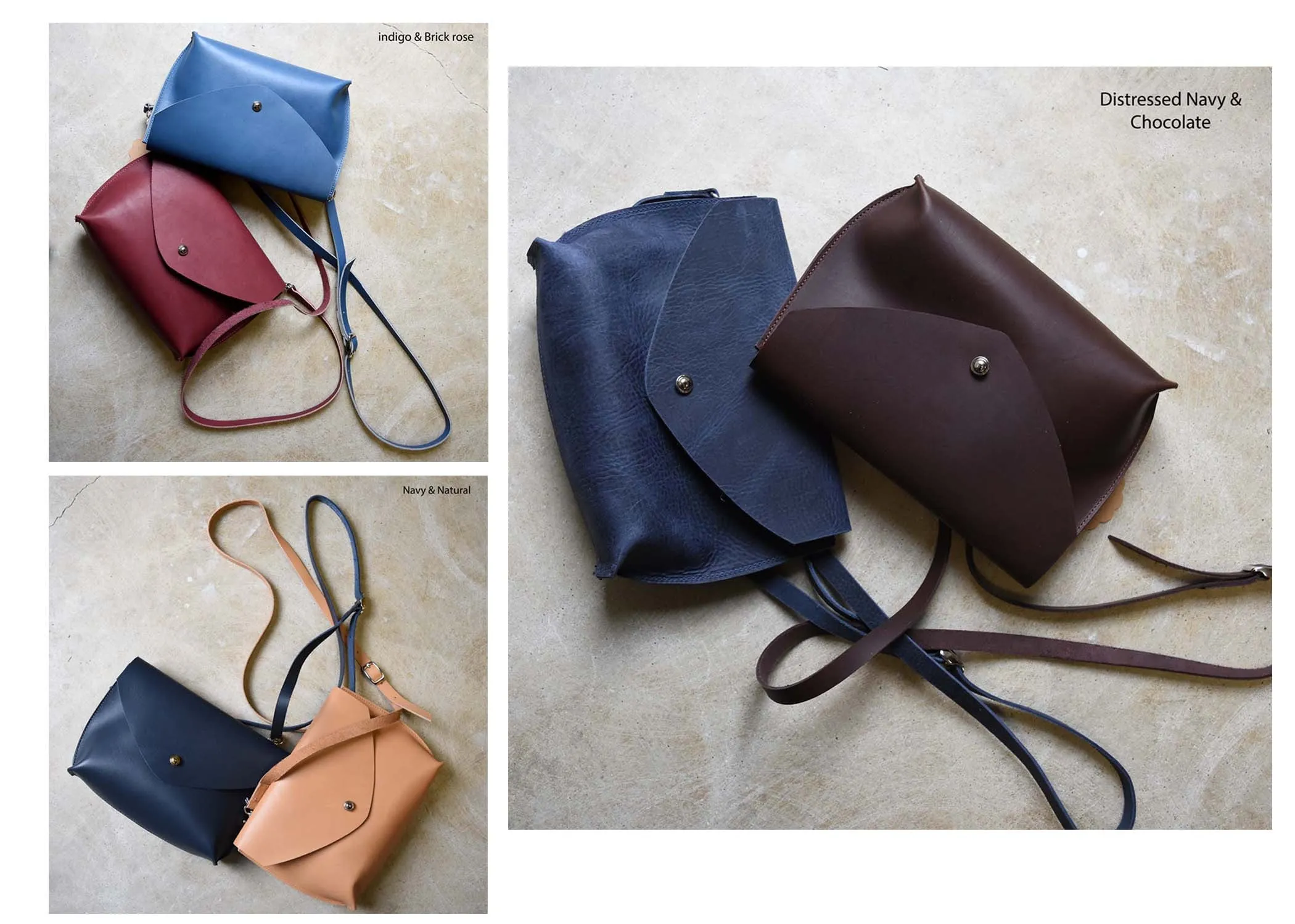 Small Leather Envelope Crossbody Purse