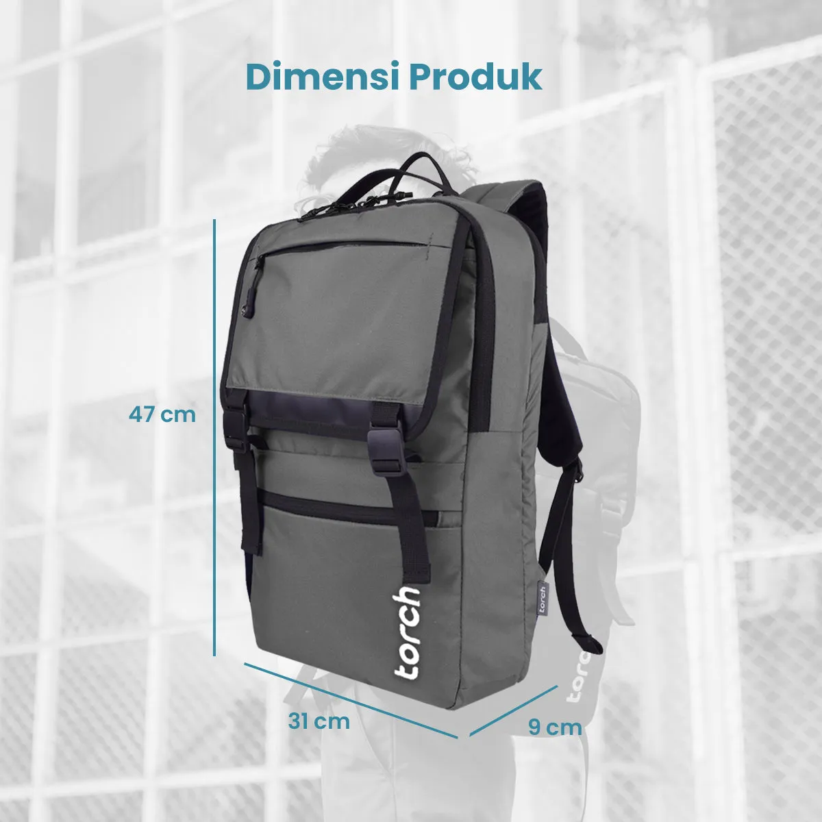 Solana Tas Ransel kantor Torch 19L