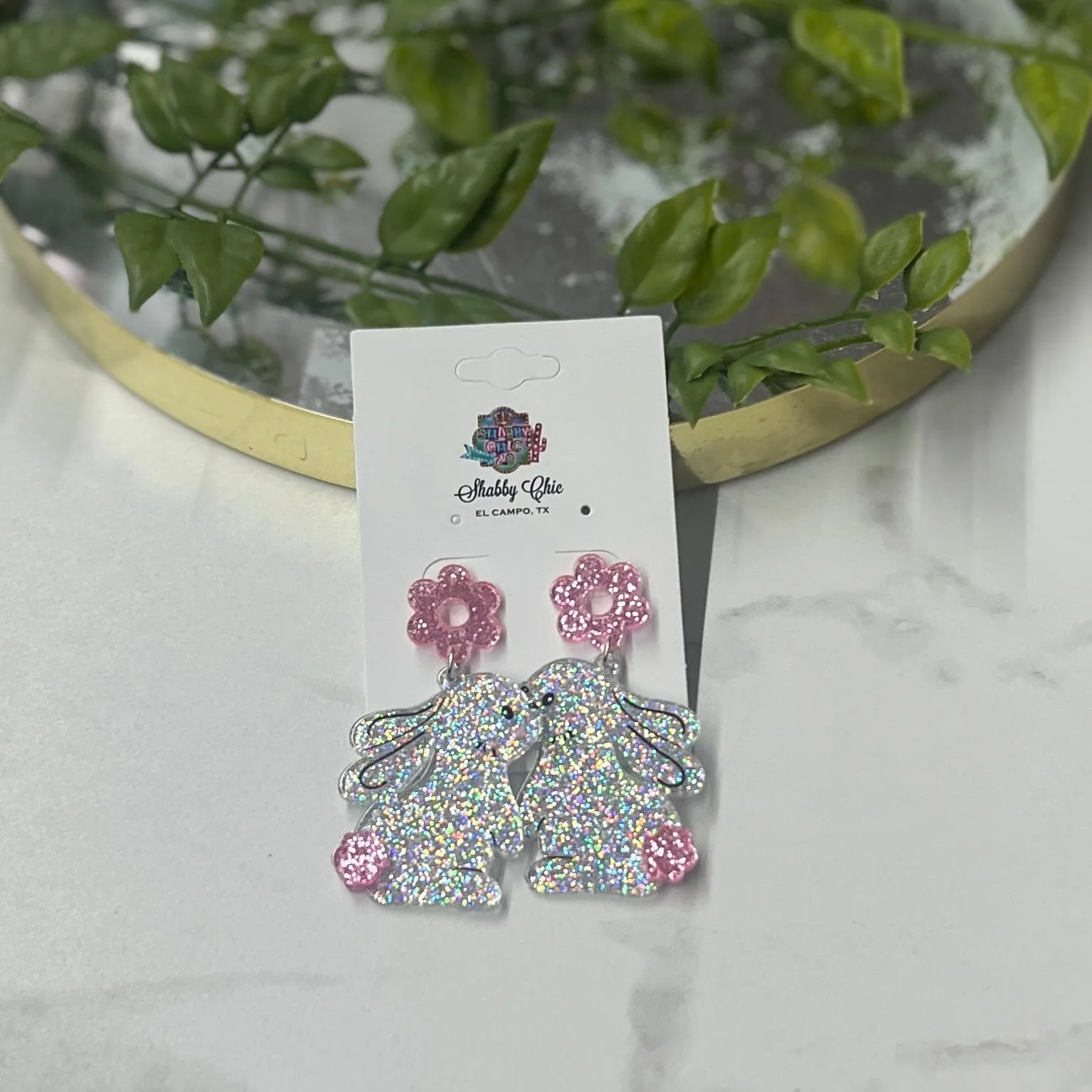 Sparkly Bunny Earrings