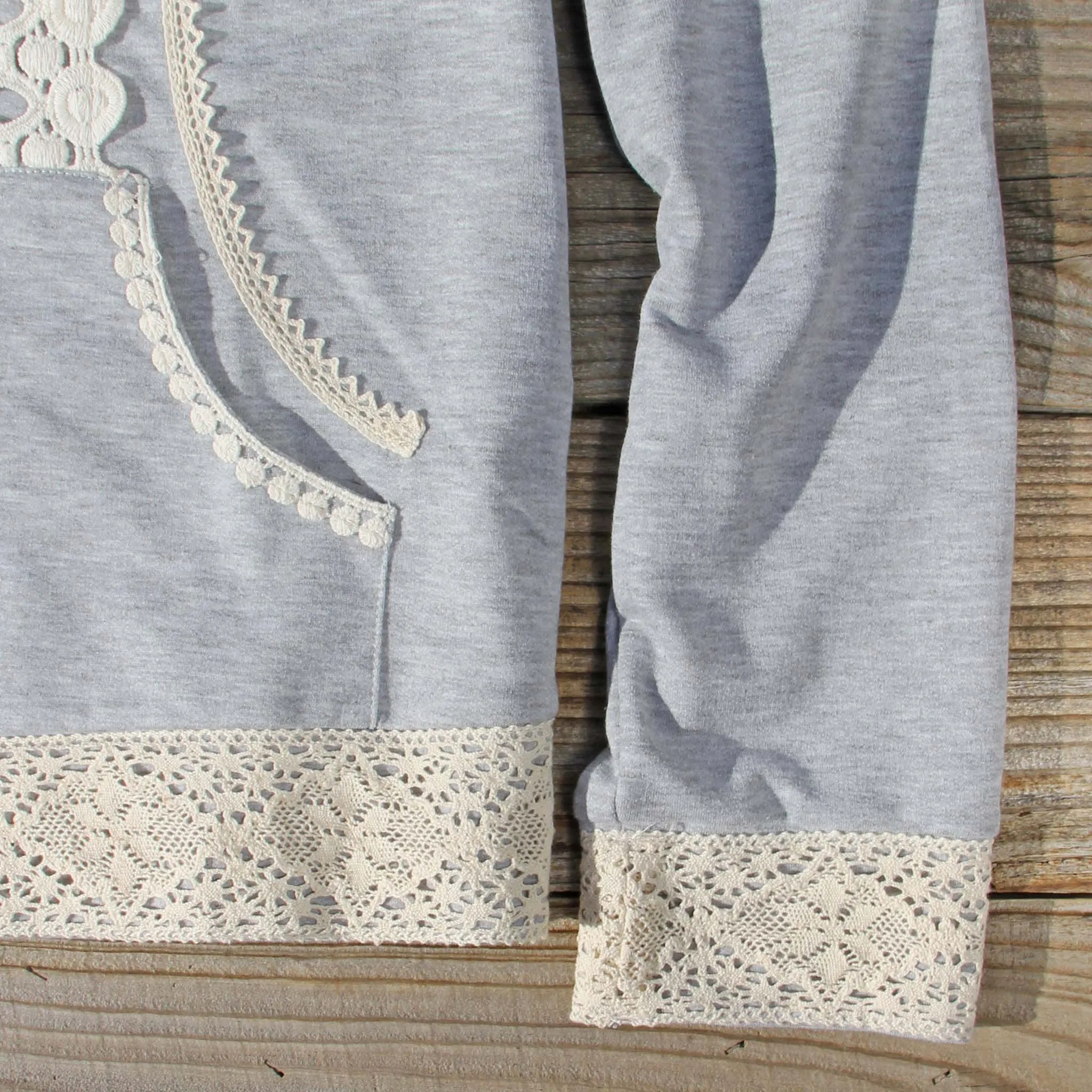 Spool Gym Lace Hoodie in Gray