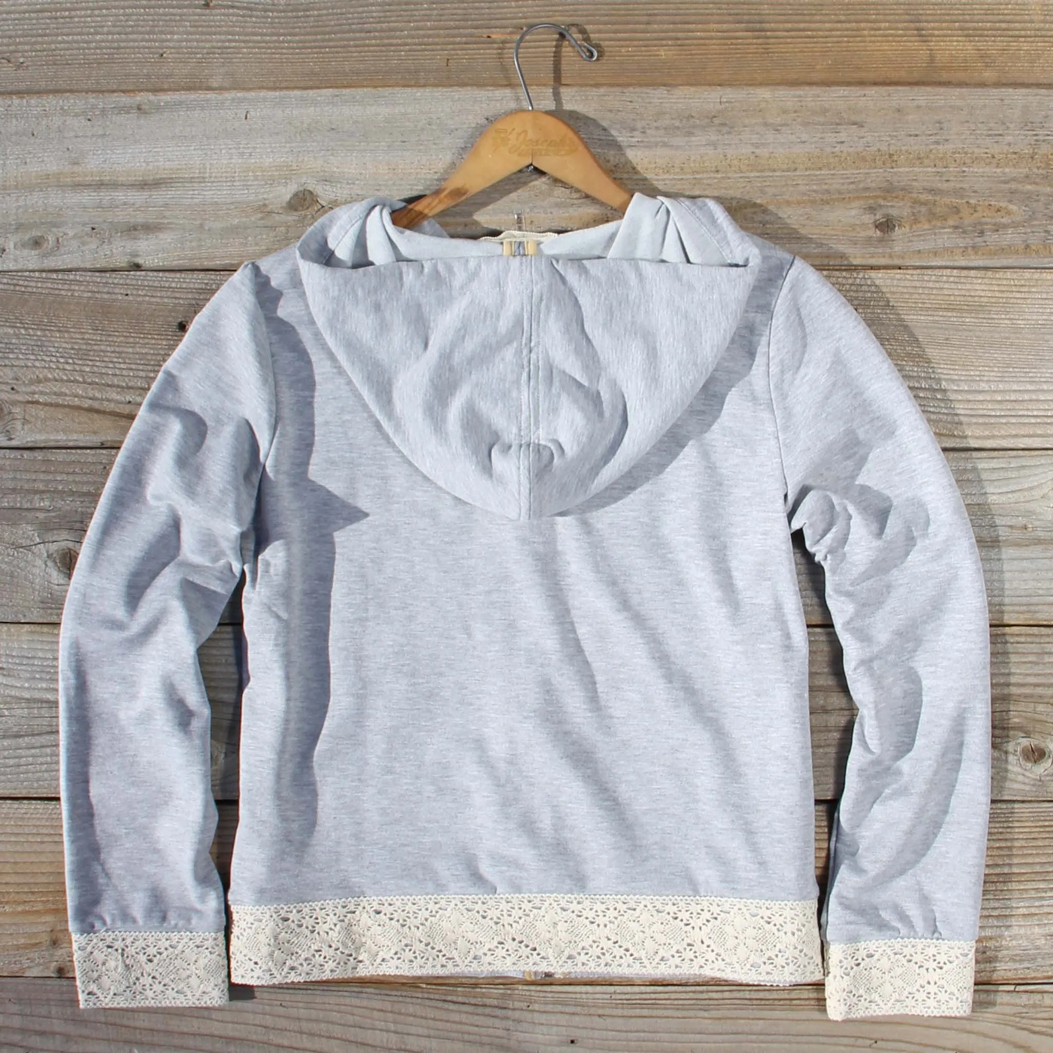 Spool Gym Lace Hoodie in Gray