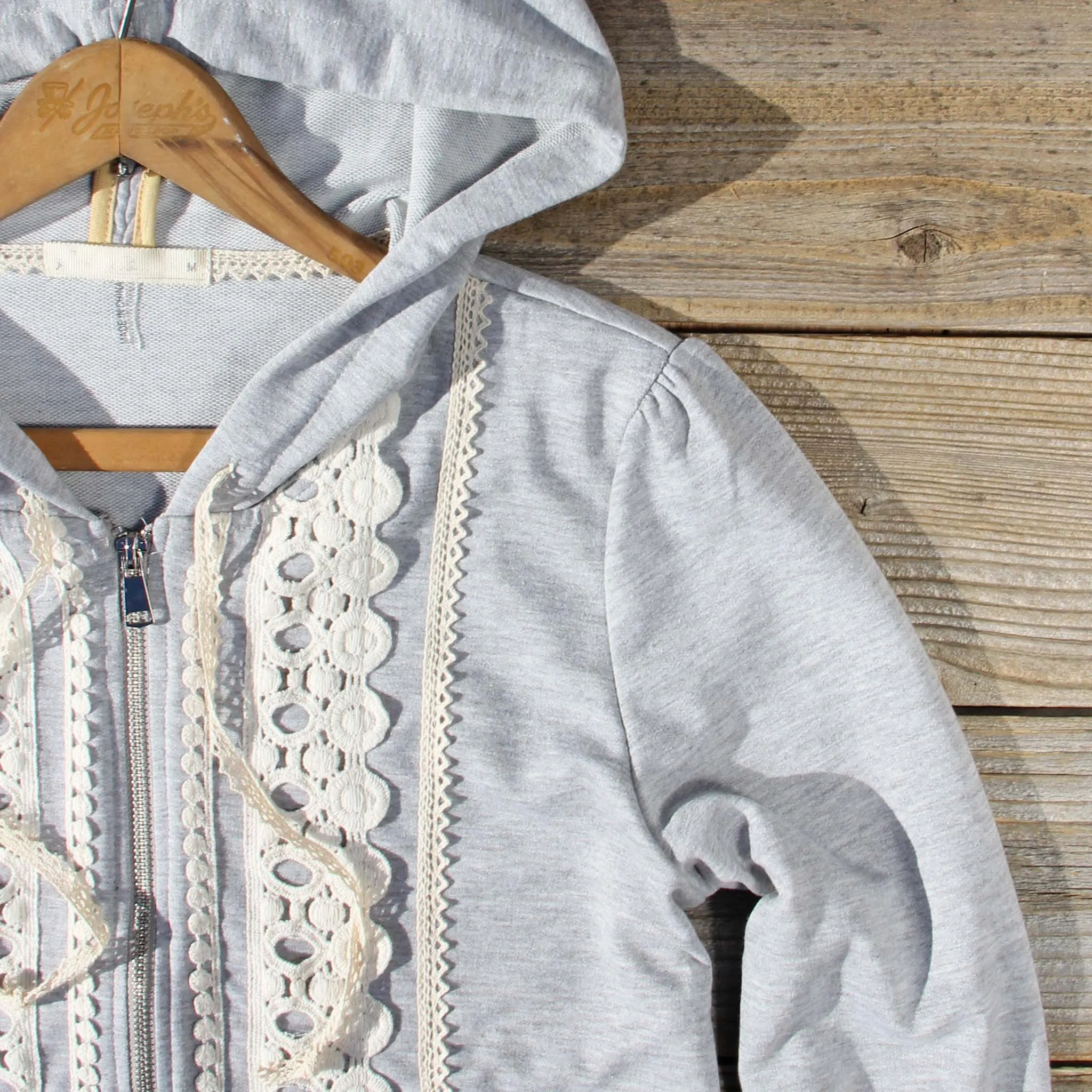 Spool Gym Lace Hoodie in Gray