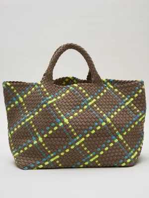 st barths large plaid tote - tangier