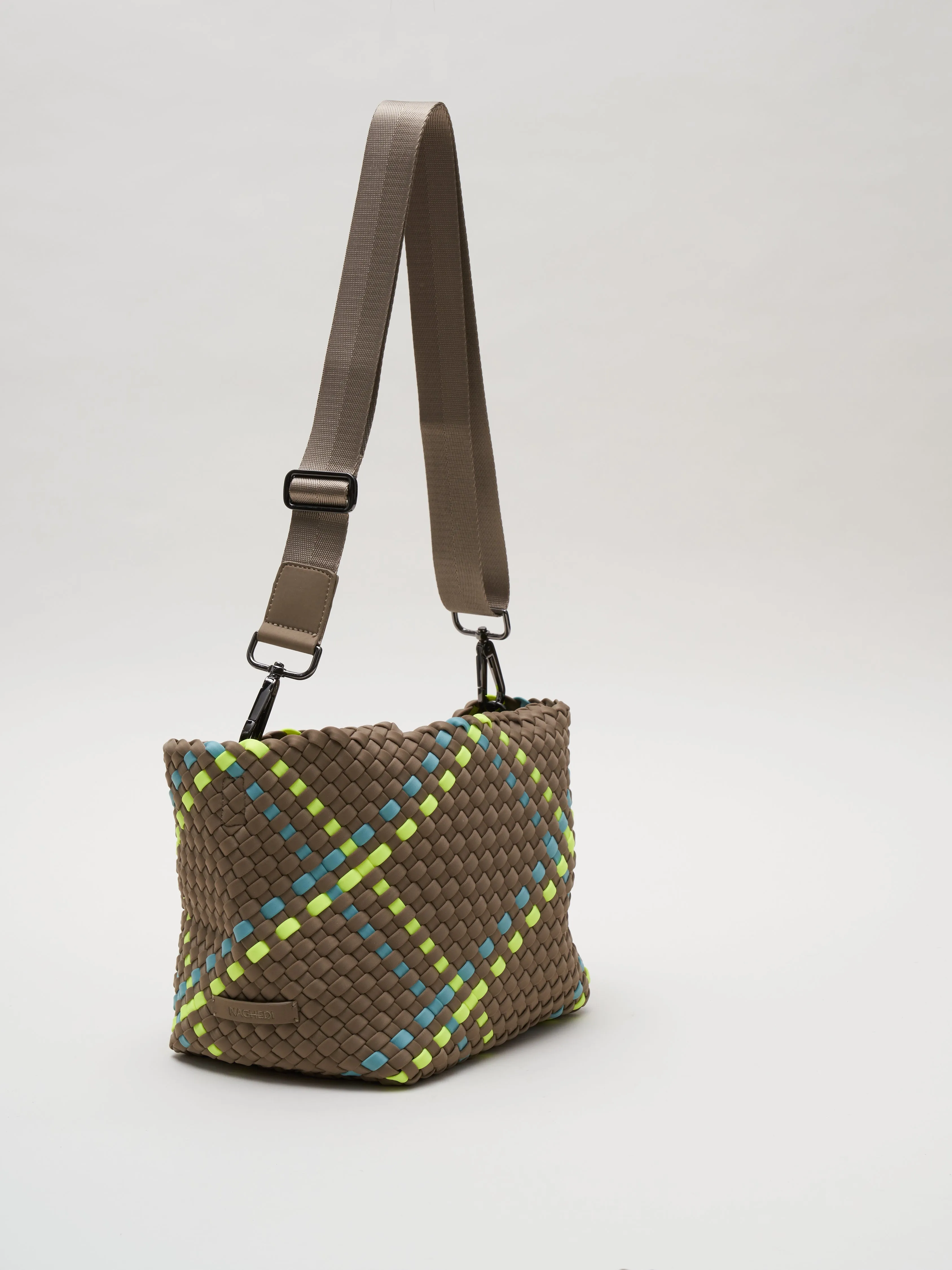 st barths mini plaid tote - tangier