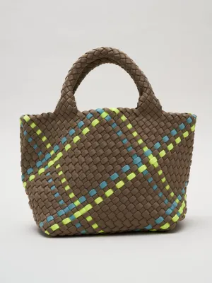 st barths mini plaid tote - tangier