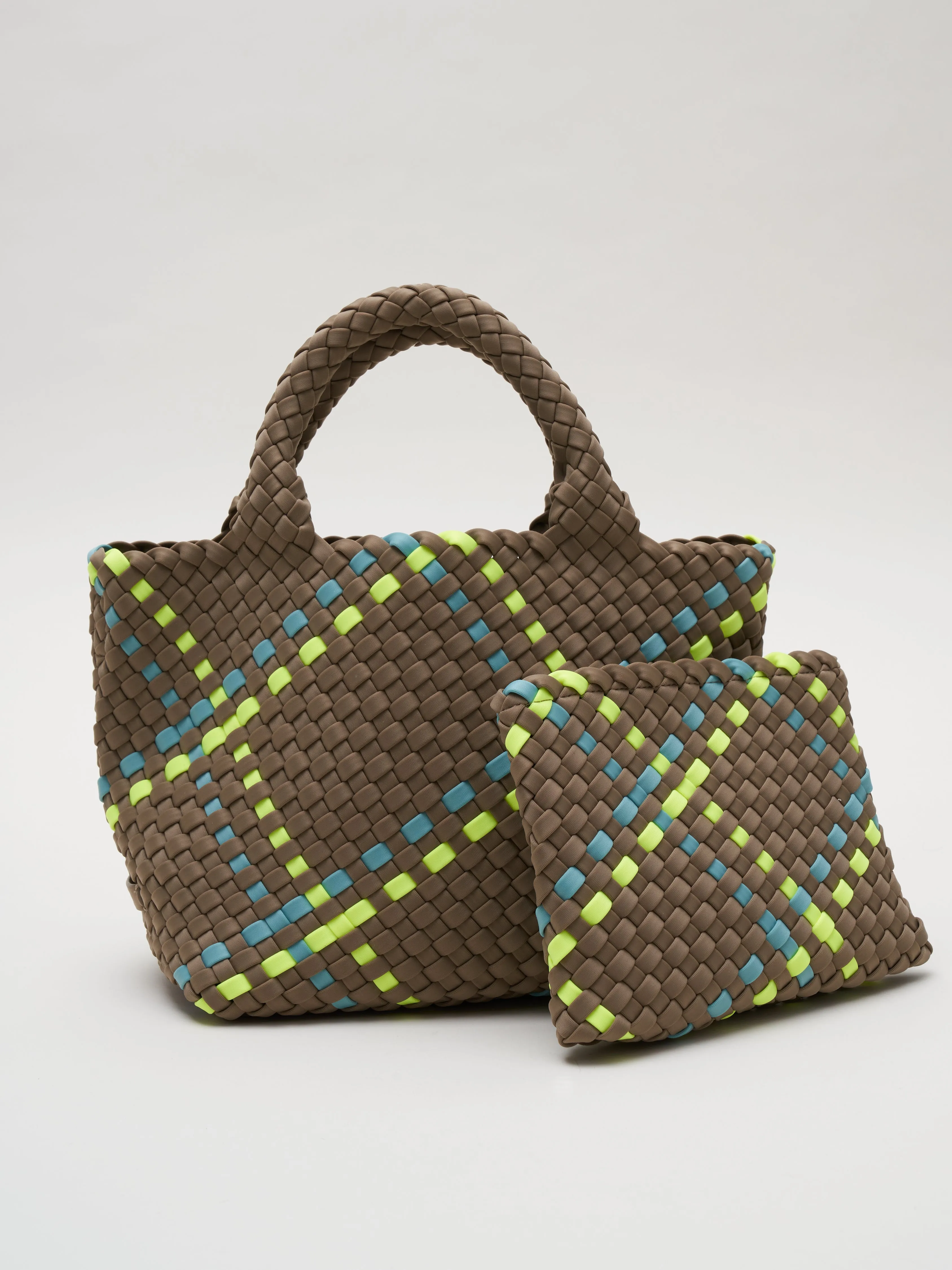 st barths mini plaid tote - tangier