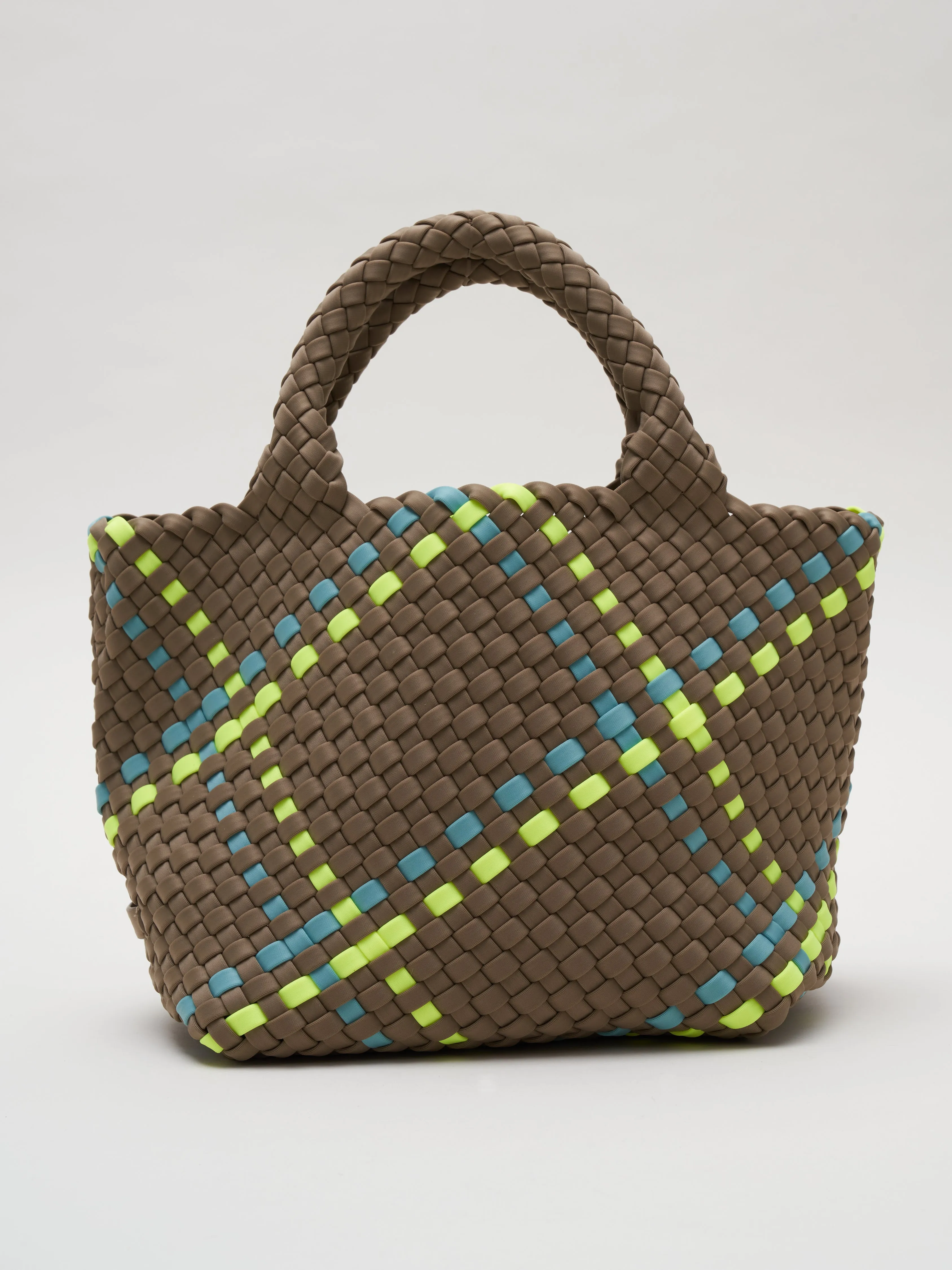 st barths mini plaid tote - tangier