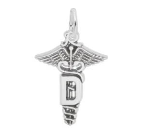 Sterling Silver Dental CaduceusCharm Item #H0014