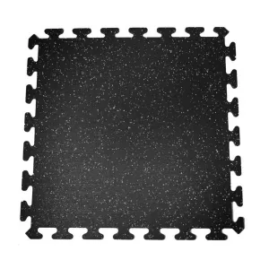 SUELO GOMA EPDM 1m x 1m x 6mm NEGRO MIX