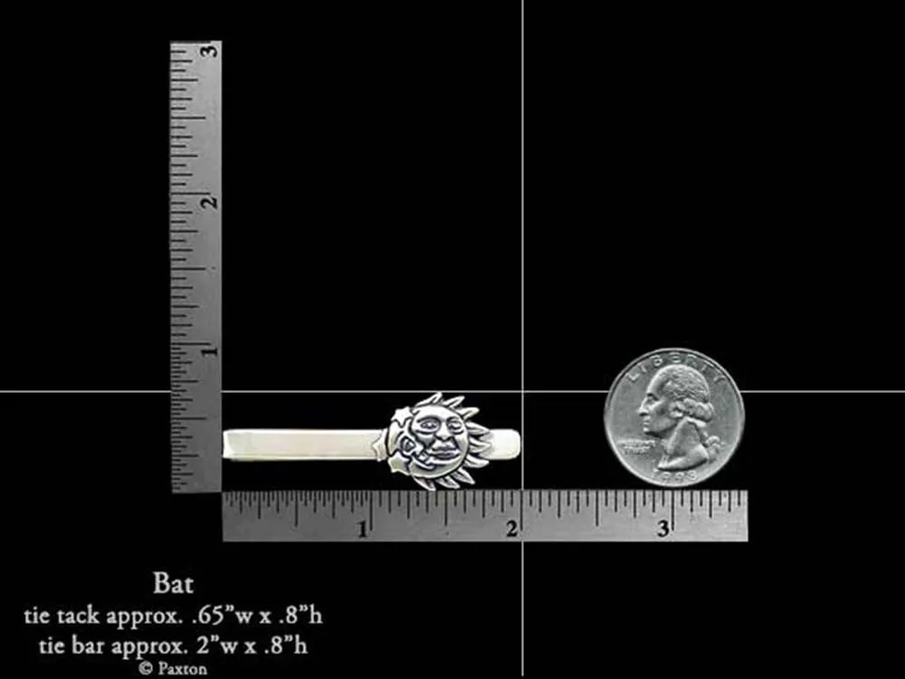 Sun Moon Tie Tack or Sun Moon Tie Bar / Tie Clip Sterling Silver