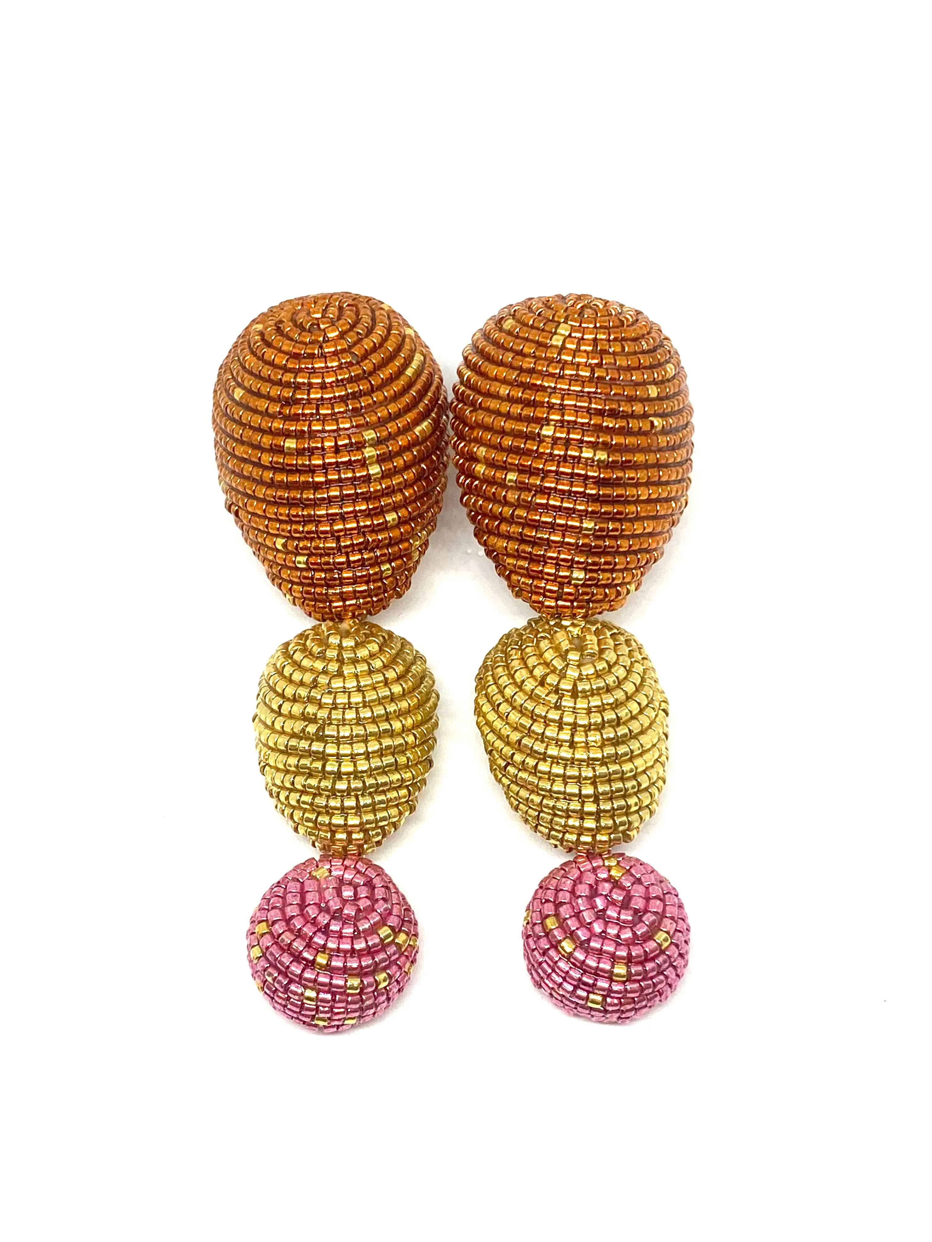 Susanna Vega Diez Earrings Orange/Gold/Pink