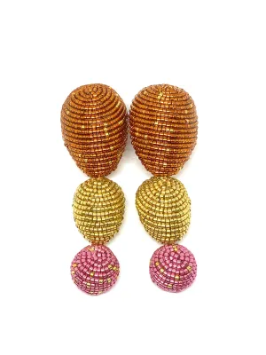 Susanna Vega Diez Earrings Orange/Gold/Pink